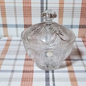 Vintage 24% Lead Crystal Covered Candy Dish - Madrid NIB